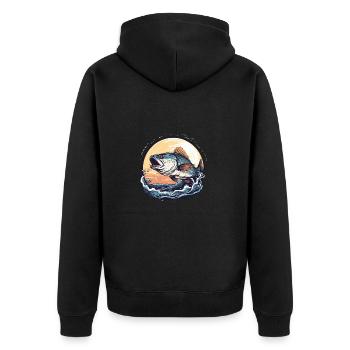 Édition Pêcheur - Veste à capuche bio Premium Unisexe - noir - Dos - Nico (187cm)