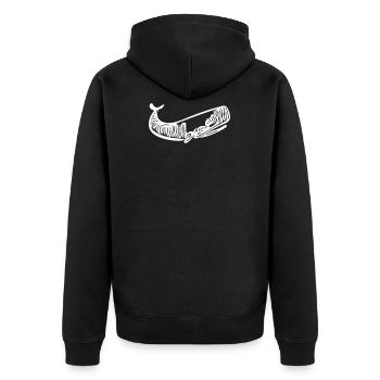 Vector Whale Drawing Style - Unisex Premium Organic Zip Hoodie - black - Back - Nico (187cm)