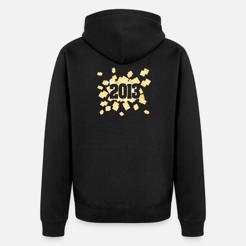 Né en 2013 - Veste à capuche bio Premium Unisexe - noir