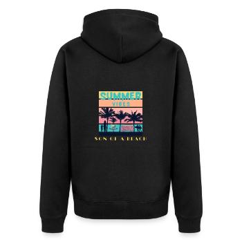 Son of a beach - Veste à capuche bio Premium Unisexe - noir - Dos - Nico (187cm)