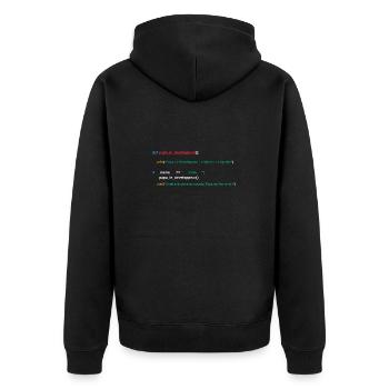 Code du programme Papa développeur - Veste à capuche bio Premium Unisexe - noir - Dos - Nico (187cm)