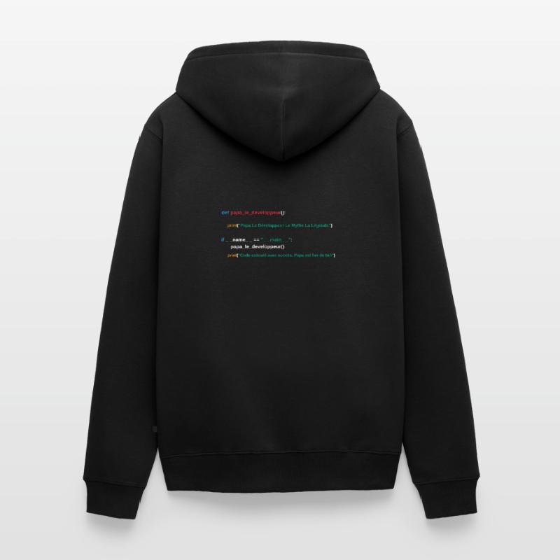 Code du programme Papa développeur Veste à capuche bio Premium Unisexe