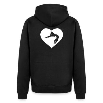 Gymnaste Handstand gymnastique gymnastique gymnastique - Veste à capuche bio Premium Unisexe - noir - Dos - Nico (187cm)