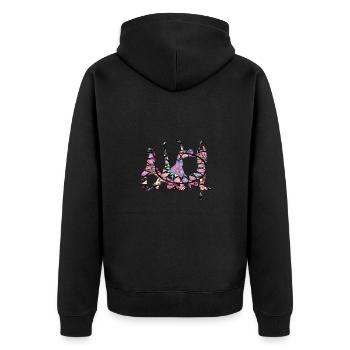 Yoga,Femme,Stretching,Sports,Power Yoga,Mandala - Veste à capuche bio Premium Unisexe - noir - Dos - Nico (187cm)