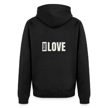 FAIRE L’AMOUR - Veste à capuche bio Premium Unisexe - noir - Dos - Nico (187cm)