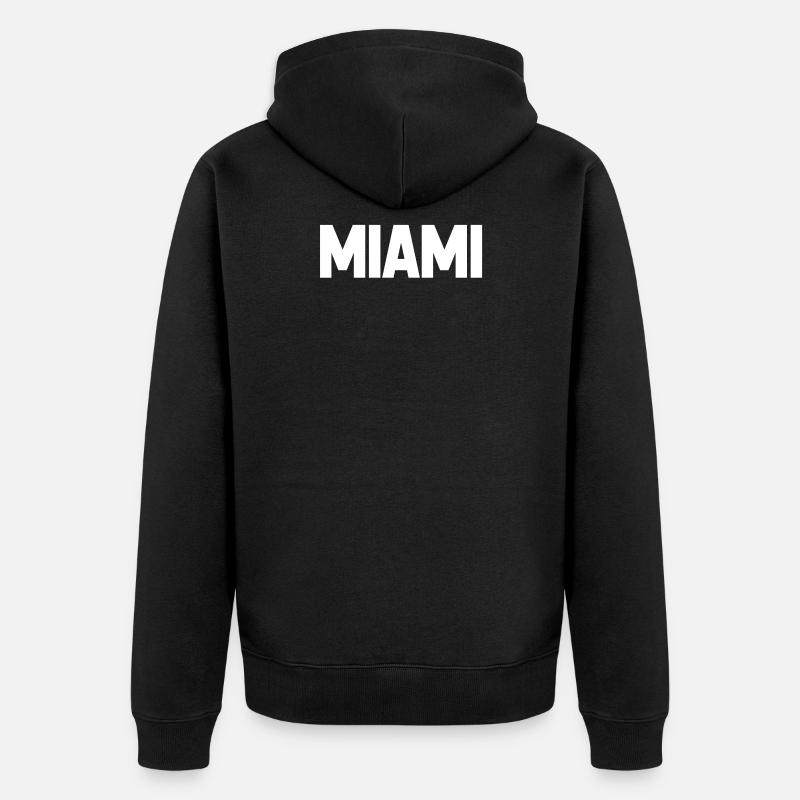 Miami - Veste à capuche bio Premium Unisexe - noir