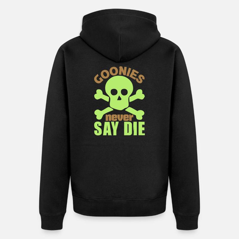 Goonies never say die - Unisex Premium Bio Zip Hoodie - Schwarz