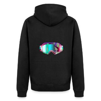 Lunettes de ski,Ski,Ski,Snowboard,Graffiti - Veste à capuche bio Premium Unisexe - noir - Dos - Nico (187cm)