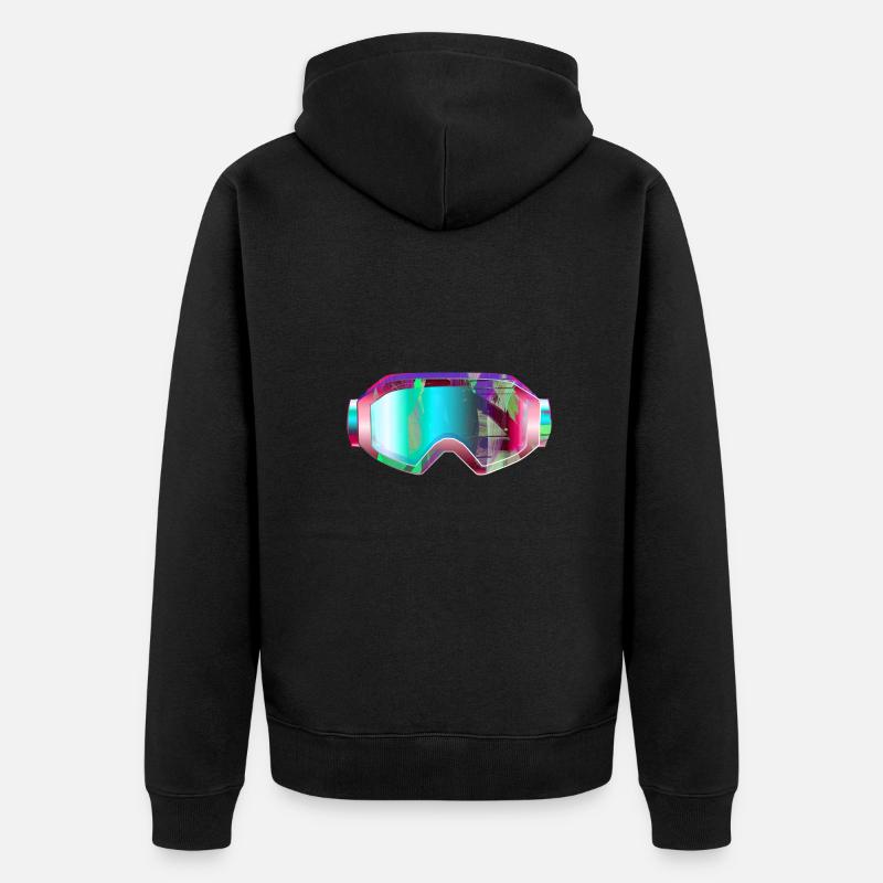 Lunettes de ski,Ski,Ski,Snowboard,Graffiti - Veste à capuche bio Premium Unisexe - noir