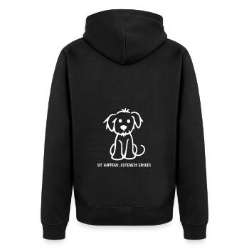 S’asseoir arrive – la gentillesse s’ensuit - Veste à capuche bio Premium Unisexe - noir - Dos - Nico (187cm)