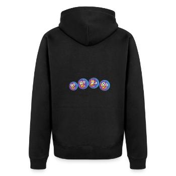 disco family, family, disco ball, disco - Unisex Premium Organic Zip Hoodie - black - Back - Nico (187cm)
