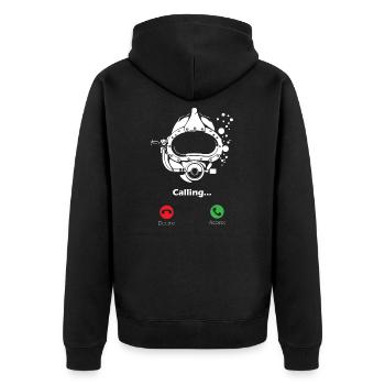 La plongée sous-marine appelle - Veste à capuche bio Premium Unisexe - noir - Dos - Nico (187cm)