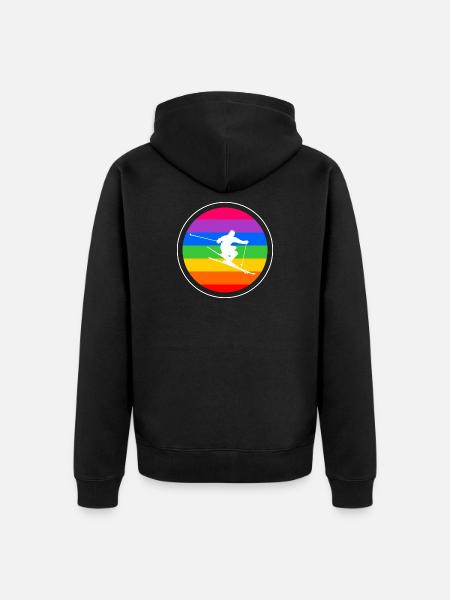 Freerider - Unisex Premium Bio Zip Hoodie - Schwarz