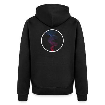 Abstract art - Unisex Premium Organic Zip Hoodie - black - Back - Nico (187cm)