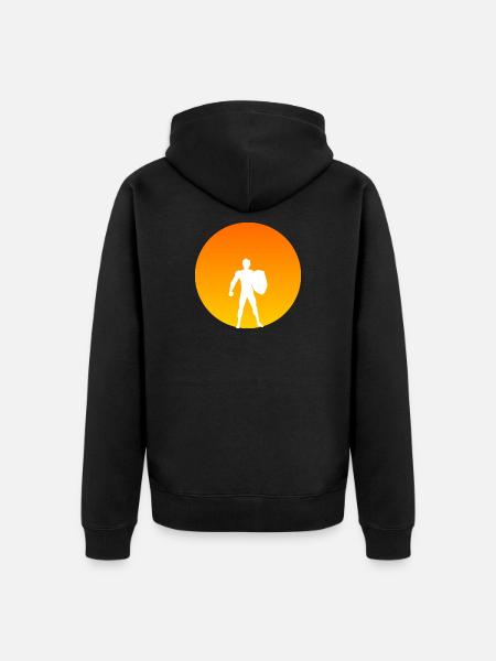Hero sun - Unisex Premium Organic Zip Hoodie - black