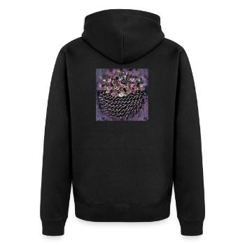 Rose - Veste à capuche bio Premium Unisexe - noir - Dos - Nico (187cm)