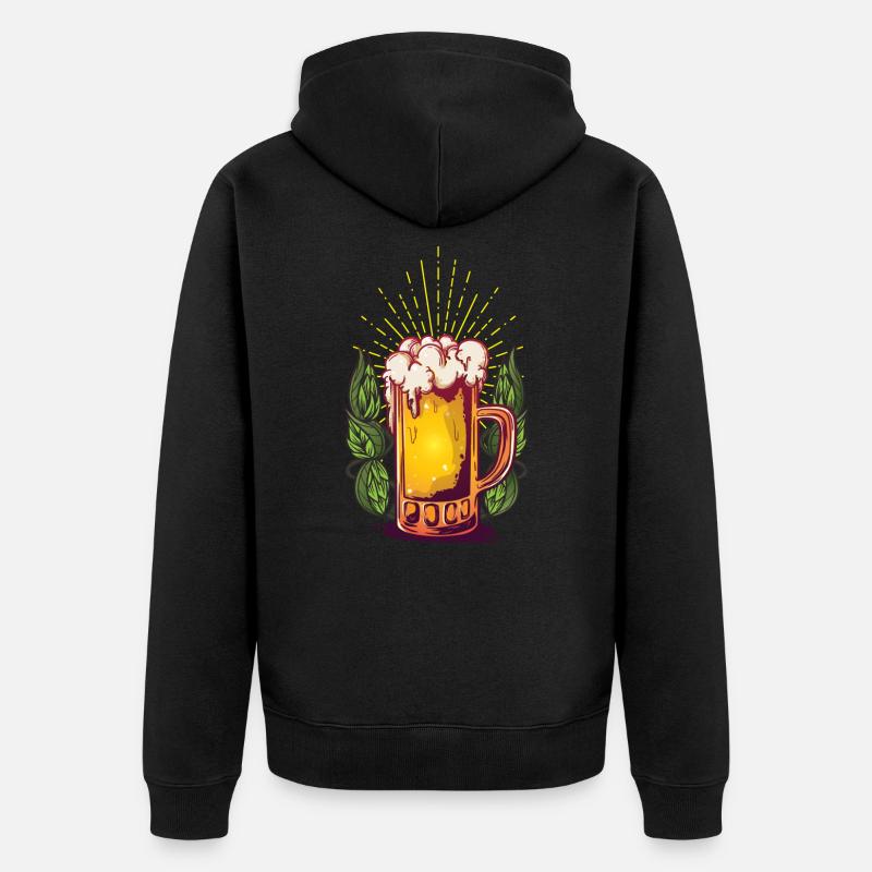 267 verre à bière - Veste à capuche bio Premium Unisexe - noir