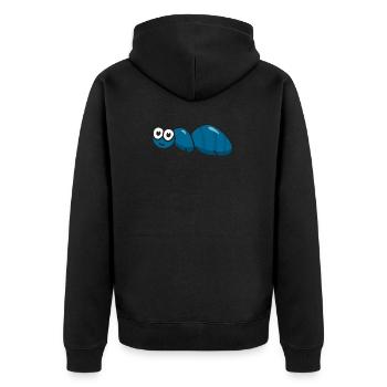 Ameise - Unisex Premium Bio Zip Hoodie - Schwarz - Hinten - Nico (187cm)