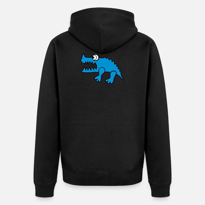 Crocodile (changement de couleur individuelle) - Veste à capuche bio Premium Unisexe - noir