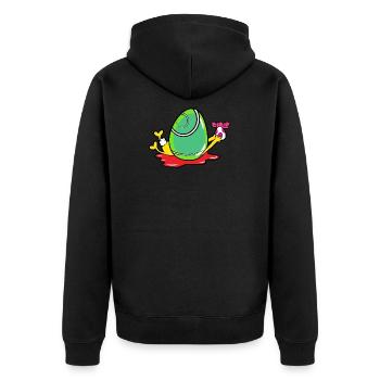Easter easter bunny - Unisex Premium Organic Zip Hoodie - black - Back - Nico (187cm)