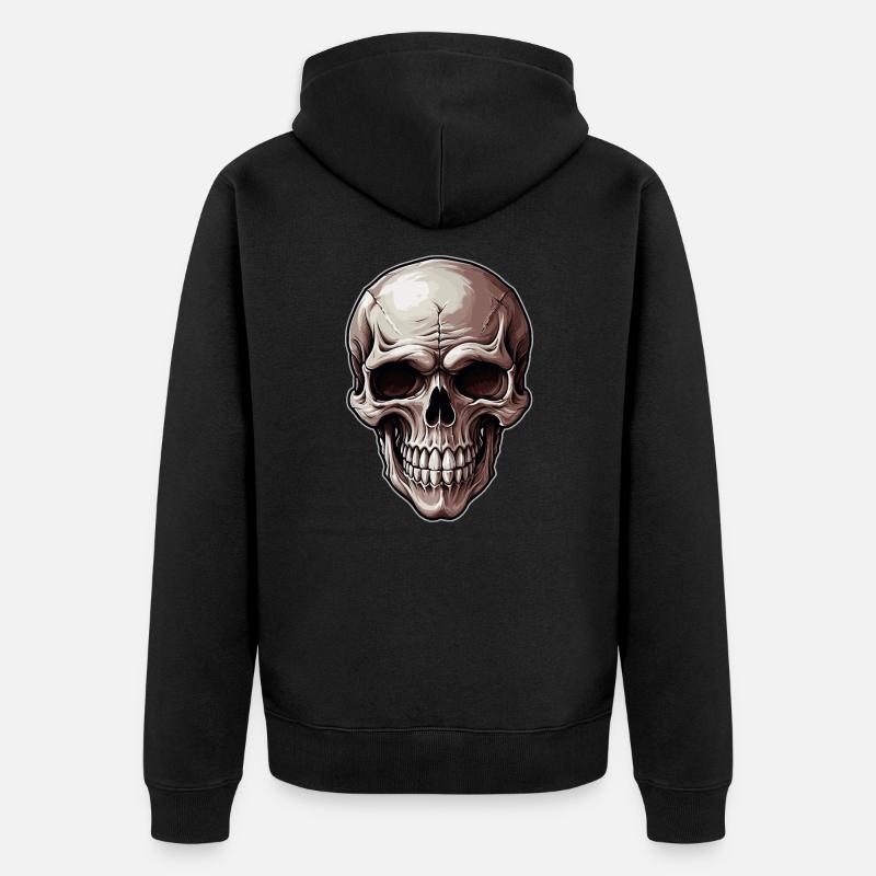 Crâne - Veste à capuche bio Premium Unisexe - noir