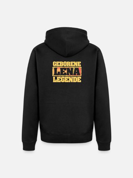 Lena - Unisex Premium Bio Zip Hoodie - Schwarz