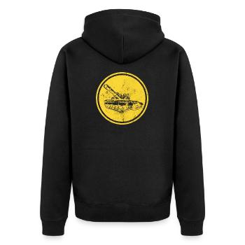 Tank - Unisex Premium Organic Zip Hoodie - black - Back - Nico (187cm)