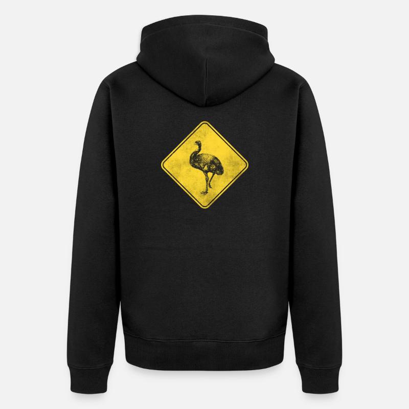 Emu - Unisex Premium Bio Zip Hoodie - Schwarz