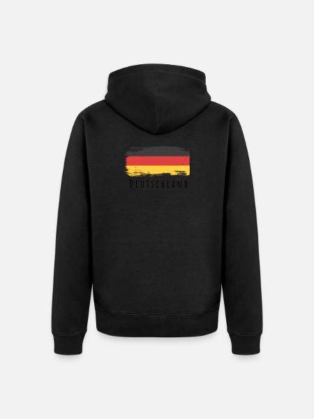 Deutschland - Unisex Premium Bio Zip Hoodie - Schwarz