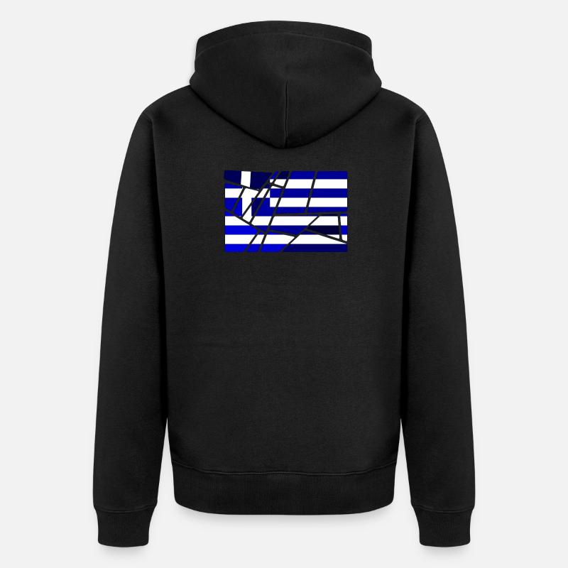 Grèce - Veste à capuche bio Premium Unisexe - noir