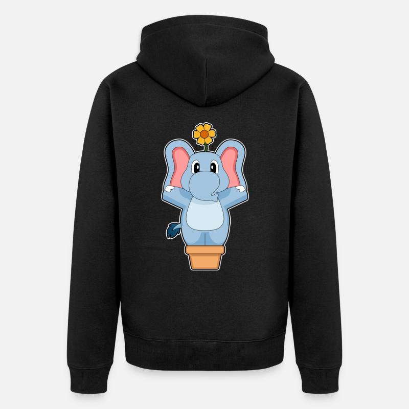 Fleur d’éléphant - Veste à capuche bio Premium Unisexe - noir