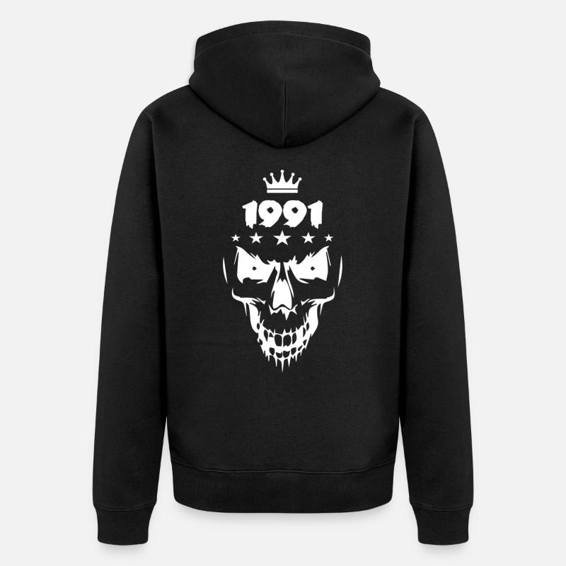 Crâne (1991) - Veste à capuche bio Premium Unisexe - noir