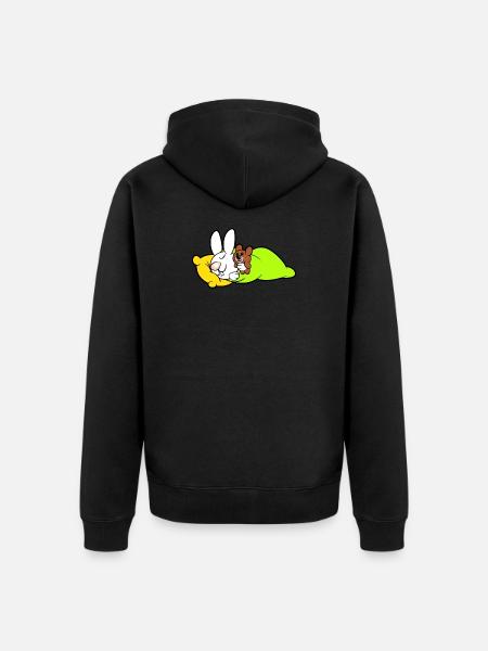 Easter easter bunny - Unisex Premium Organic Zip Hoodie - black