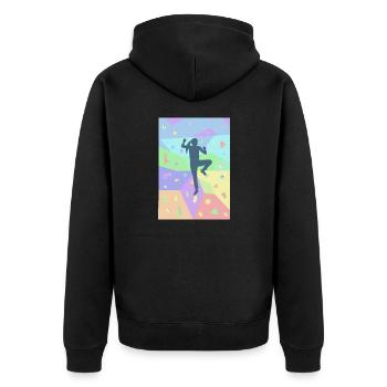 Bouldering Climber Cadeau Mur d’escalade Boulderer - Veste à capuche bio Premium Unisexe - noir - Dos - Nico (187cm)