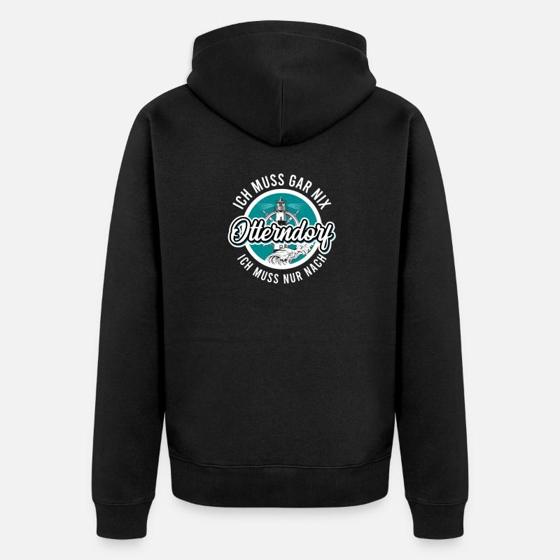Otterndorf - Unisex Premium Bio Zip Hoodie - Schwarz