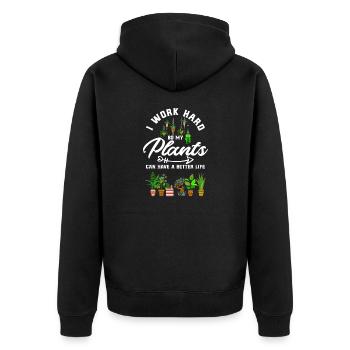 Jardinier amateur Jardinier - Veste à capuche bio Premium Unisexe - noir - Dos - Nico (187cm)