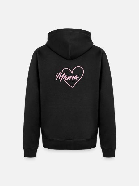 Maman Cœur - Veste à capuche bio Premium Unisexe - noir