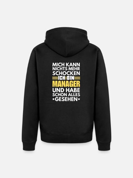 Non-shockable manager - Unisex Premium Organic Zip Hoodie - black
