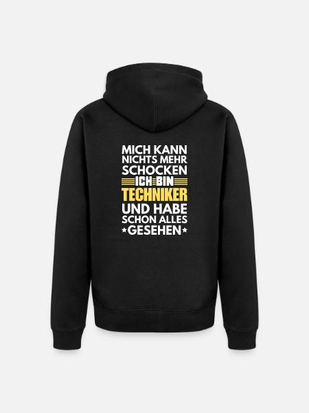 Unshockable technician - Unisex Premium Organic Zip Hoodie - black