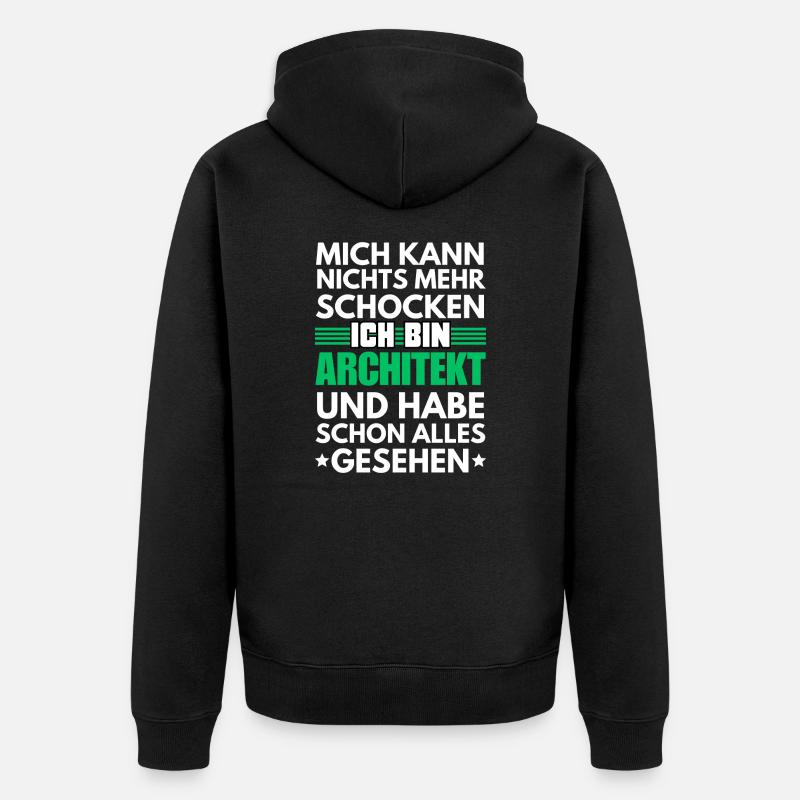 Non-shockable architect - Unisex Premium Organic Zip Hoodie - black
