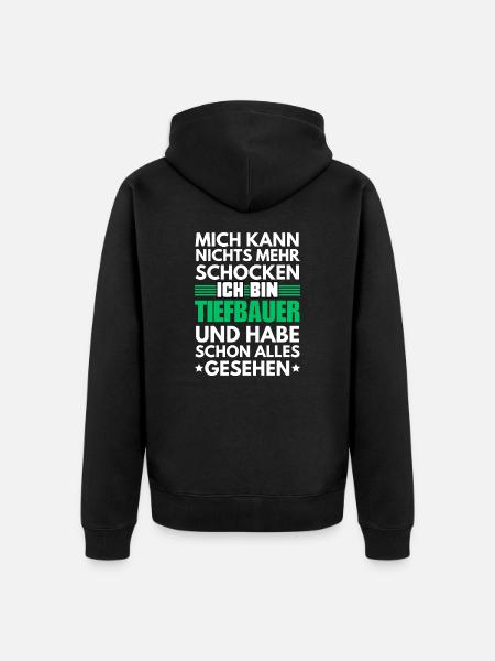 Non-shockable civil engineer - Unisex Premium Organic Zip Hoodie - black