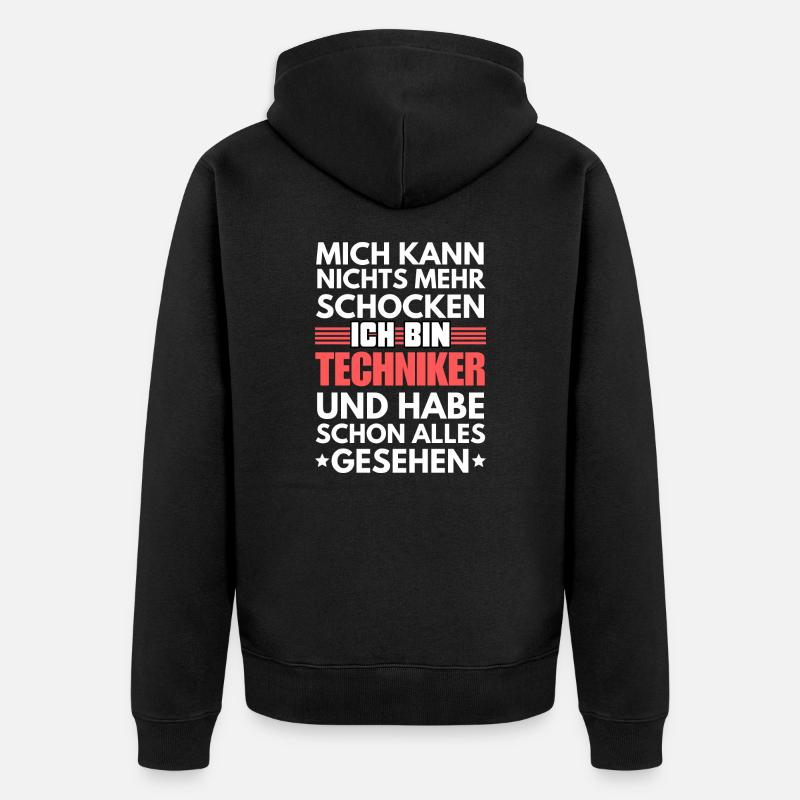 Technicien inébranlable - Veste à capuche bio Premium Unisexe - noir