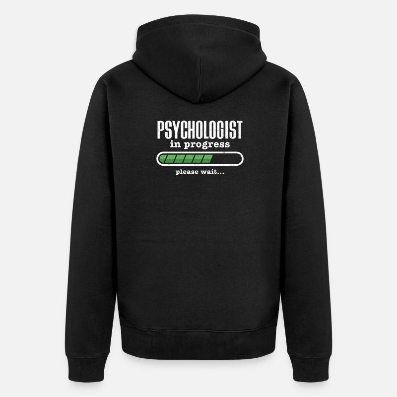 Psychologists In Progress - Unisex Premium Bio Zip Hoodie - Schwarz