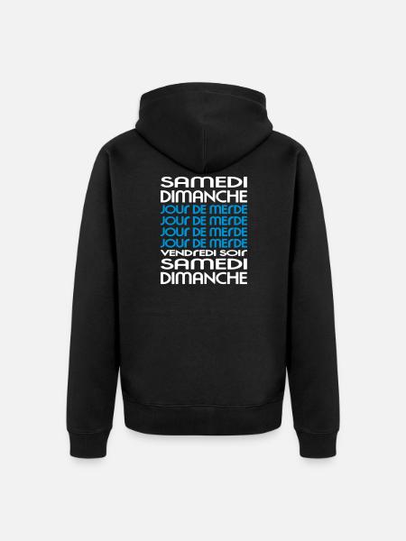 Week - Week - Shit Day (2c) - Unisex Premium Organic Zip Hoodie - black