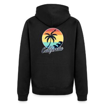 Californie - Veste à capuche bio Premium Unisexe - noir - Dos - Nico (187cm)