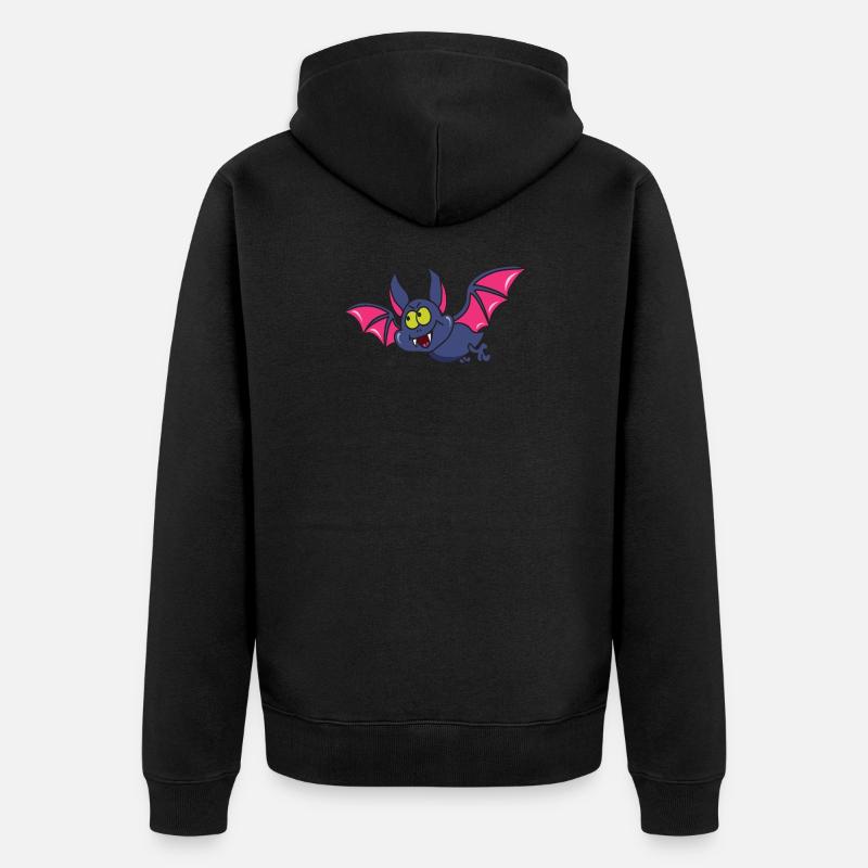 chauve-souris - Veste à capuche bio Premium Unisexe - noir