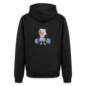 Muscle Bully - Veste à capuche bio Premium Unisexe - noir - Dos - Nico (187cm)