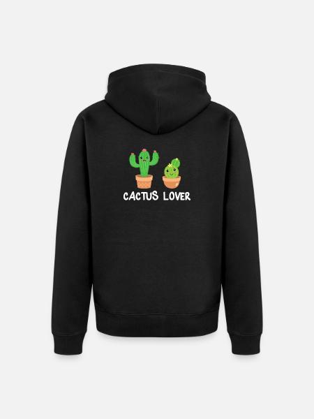 Cactus Cactus Cactus Lover Gift - Unisex Premium Organic Zip Hoodie - black