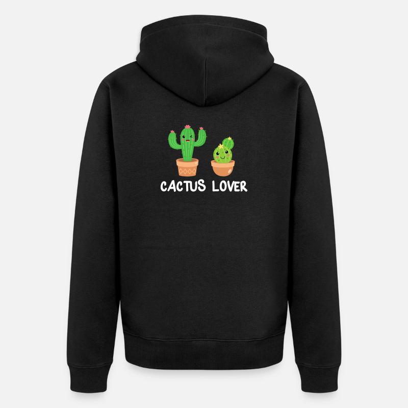 Cactus Cactus Cactus Lover Cadeau - Veste à capuche bio Premium Unisexe - noir