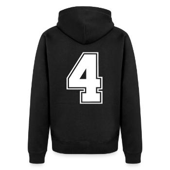 4 - Veste à capuche bio Premium Unisexe - noir - Dos - Nico (187cm)